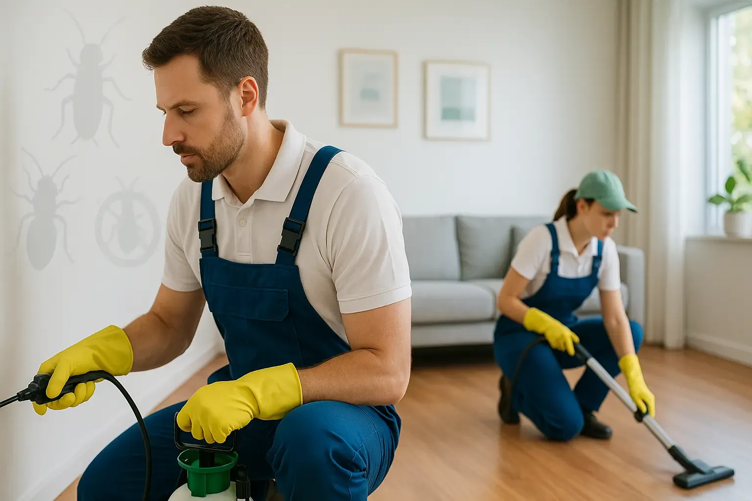 SBRE technician performing post-treatment cleaning in Sydney home